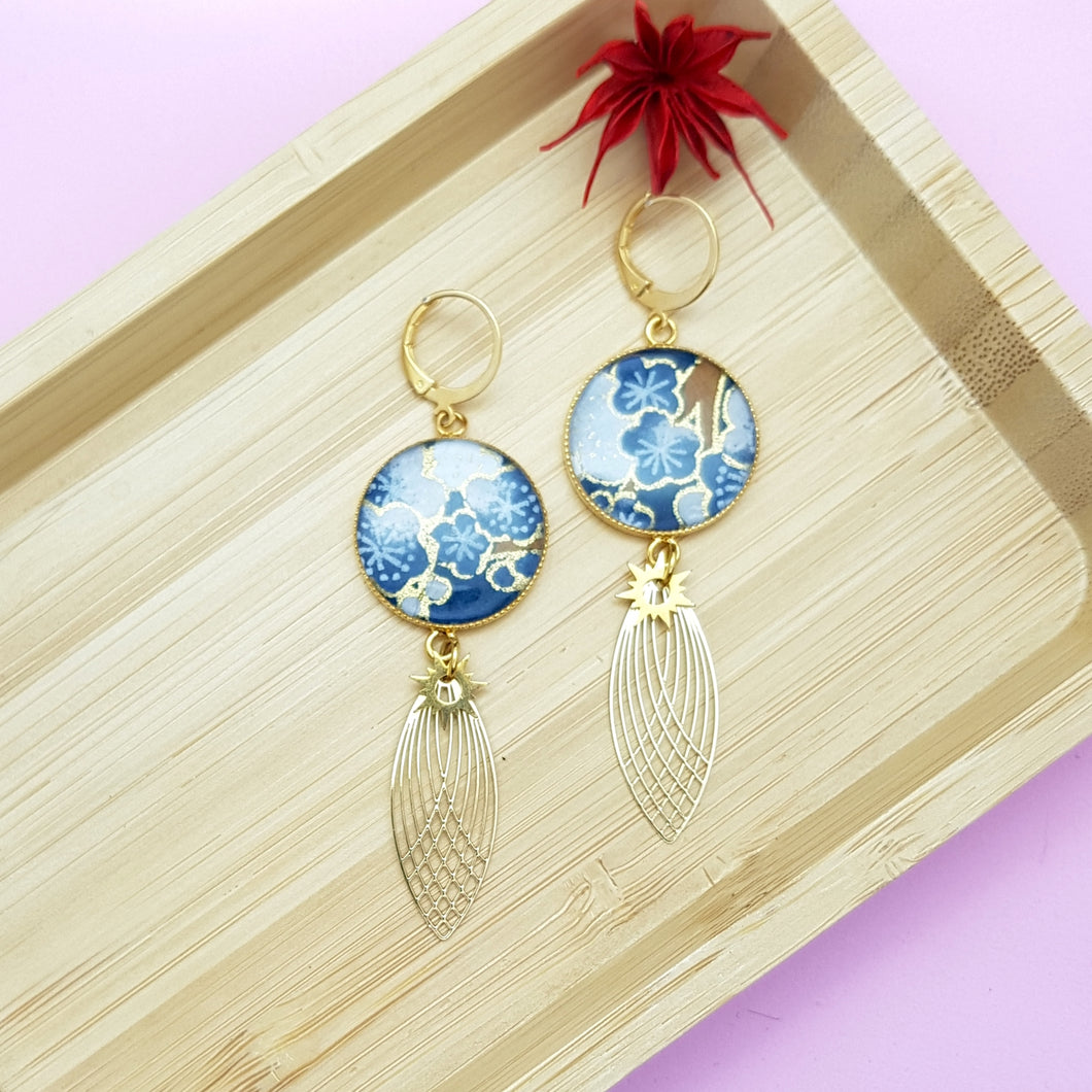 Boucles d'oreilles feuillage Odawara